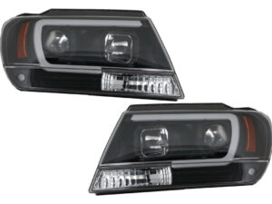 LED-forlygter velegnet til Jeep Grand Cherokee (1999-2004) rørlys sort