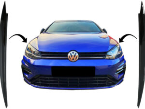 Forlygter Øjenbryn egnet til VW Golf VII 7 5G (2013-2017) Klaver Sort