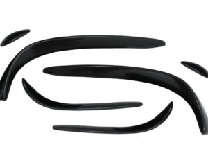 Frontskørter Splittere Finne Flaps Aero egnet til Mercedes C-Klasse W205 S205 C205 A205 (2015-2018) C43 Design Klaversort