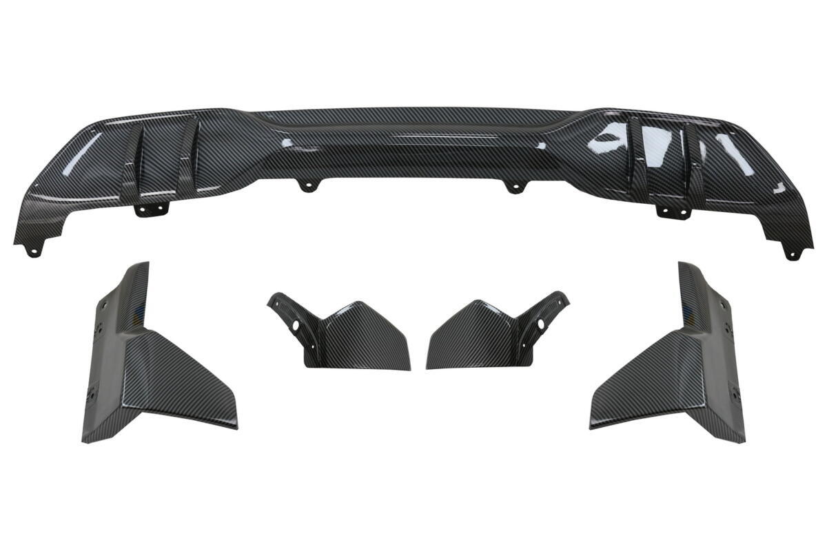 Aero Body Kit Front Bumper Lip og Air Diffuser egnet til BMW X5 G05 (2018-2022) M Performance Design Carbon Look