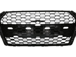 Badgefri frontgrill egnet til Audi A4 B9 8W (2016-2018) Sedan Avant RS Design i piano sort