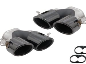 Udstødningsdæmper tips velegnet til Mercedes A-Class W177 CLA II X118 C118 GLA SUV H247 GLB SUV X247 35 AMG / 45 AMG (2018-) 45S Design Sort