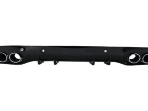 Bageste kofanger valance diffuser med dobbelt udgang og udstødningsrør, egnet til Mercedes C-Class C205 A205 Coupe Cabriolet (2014-2019) C43 design.