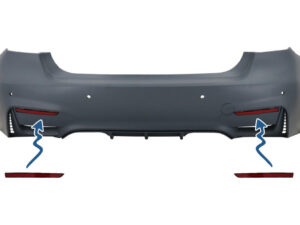 Røde reflekser velegnet til BMW 3 Series F30 (2011-2019) Kun M3 Sport Design bagkofanger