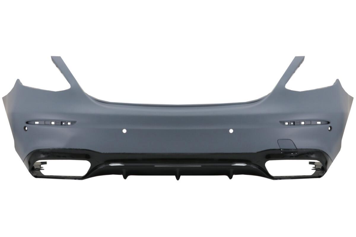 Bageste kofanger med udstødningsdæmper tips, der passer til Mercedes E-Class W213 (2016-2019) E63 design. - Billede 2