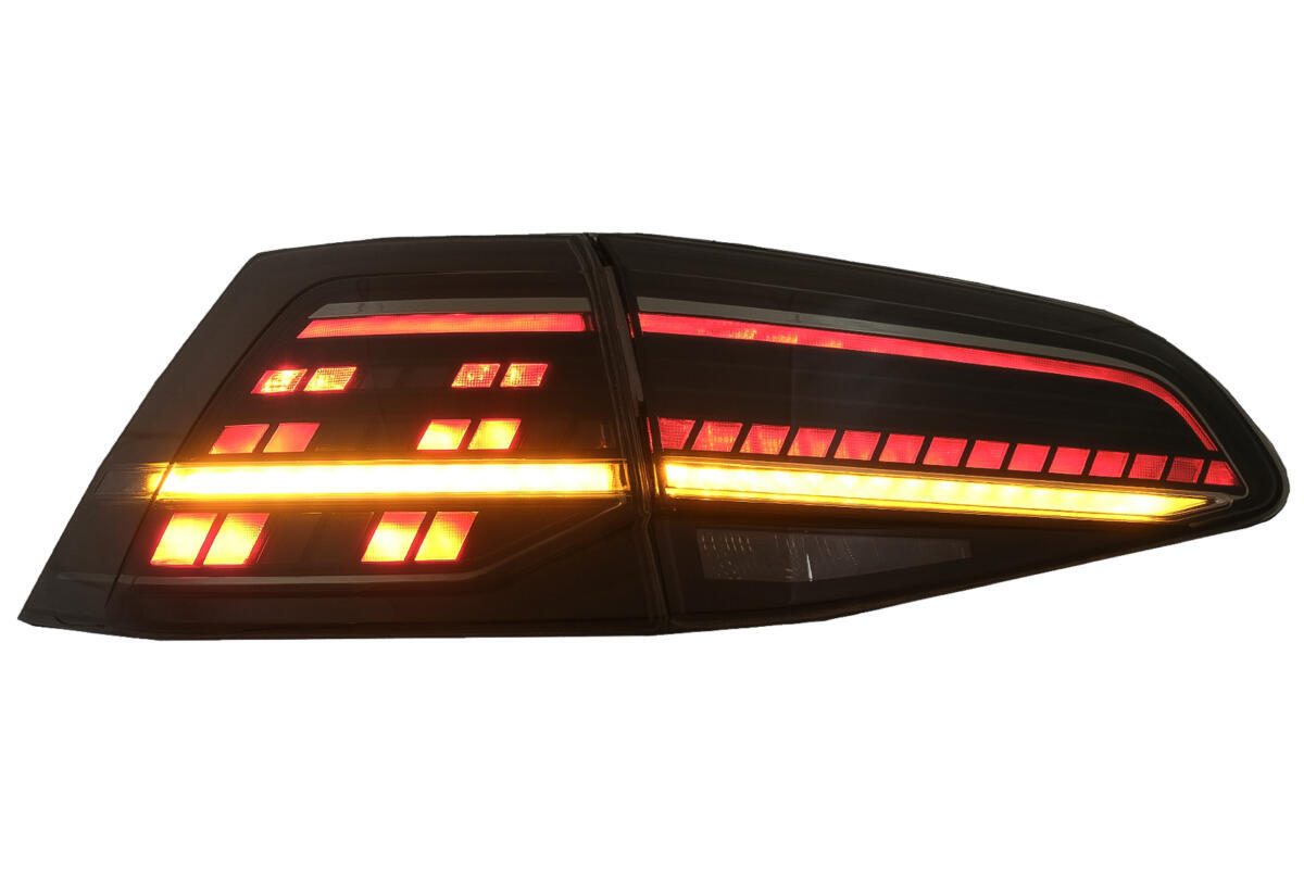Fuldt LED baglygter egnet til VW Golf 7 & 7.5 VII (2012-2020) Facelift Retrofit G7.5 Look Dynamiske sekventielle blinklys Røgfarvet - Billede 3
