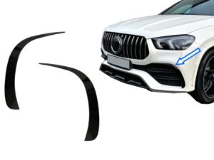 Frontskørter Sidefinne Flics egnet til Mercedes GLE W167 GLE Coupe C167 (2019-nu) kun til AMG Sportline frontskørter GLE53 Design Piano Black