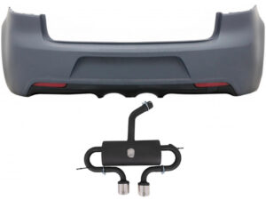 Bageste kofanger med komplet udstødningssystem Catback, der passer til VW Golf VI (2008-2013) R20 design.