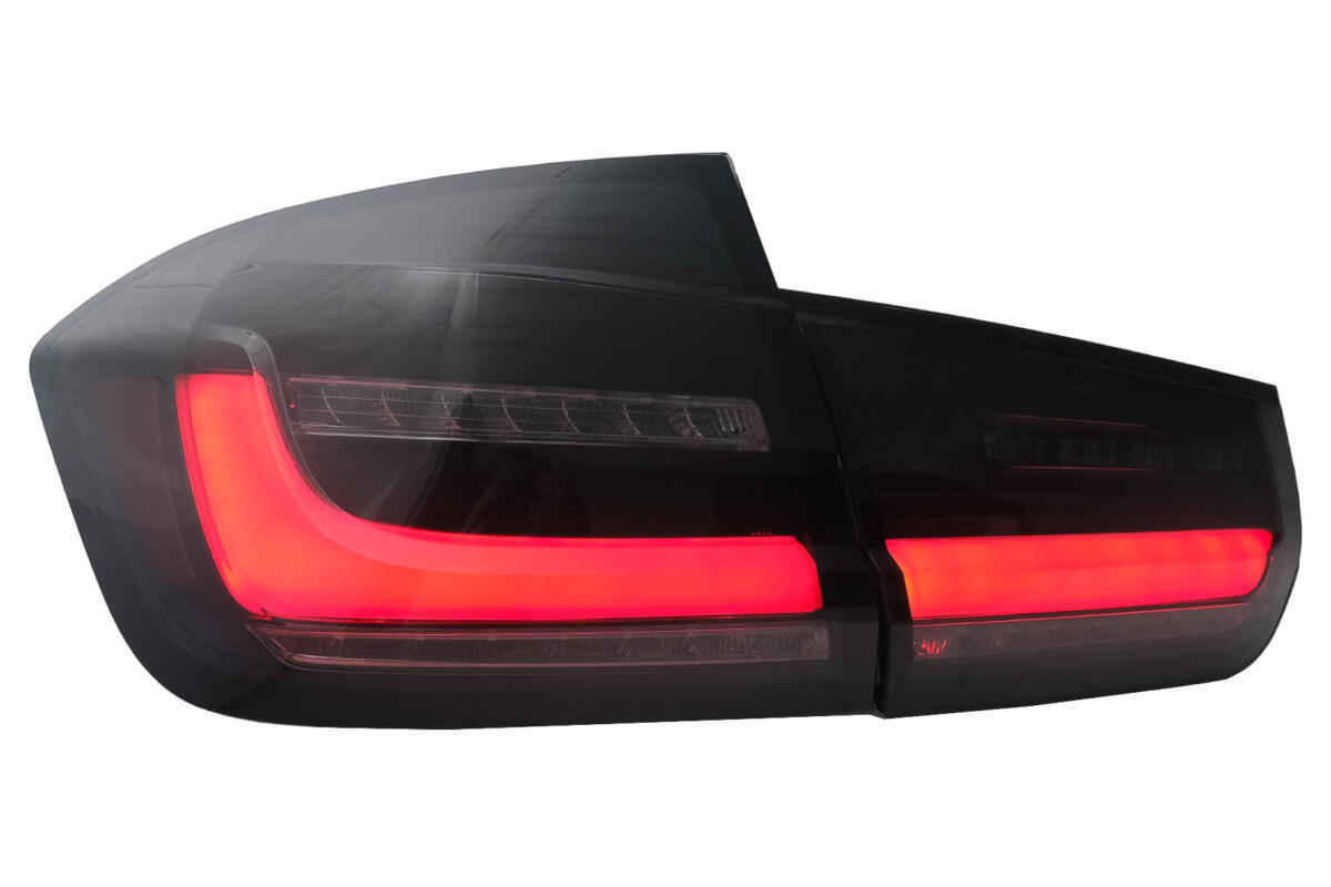 LED BAR baglygter velegnede til BMW 3 Series F30 Pre LCI & LCI (2011-2019) Sort røg med dynamisk sekventiel blinklys. - Billede 2