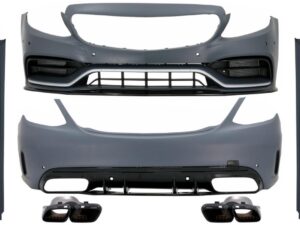 Komplet karosserikit med udstødningsspidser, der passer til Mercedes C-Class W205 Sedan (2014-2020) C63s Edition 1 design.