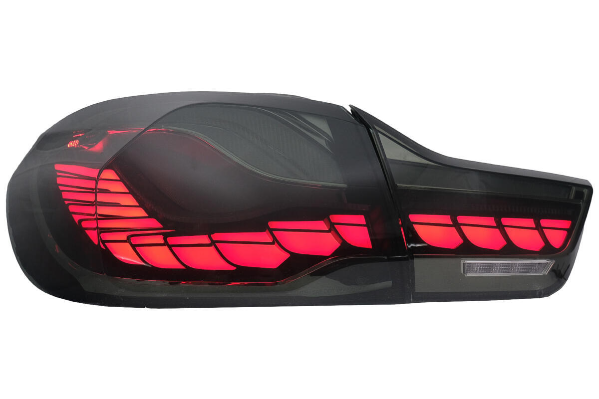OLED baglygter egnet til BMW 4-serie F32 F33 F36 M4 F82 F83 (2013-03.2019) Røget rød med dynamisk sekventiel blinklys. - Billede 2