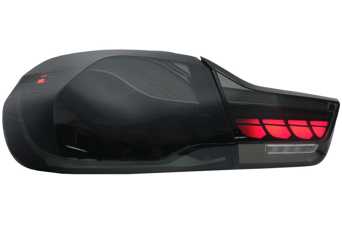 OLED baglygter egnet til BMW 4-serie F32 F33 F36 M4 F82 F83 (2013-03.2019) Røget rød med dynamisk sekventiel blinklys. - Billede 3