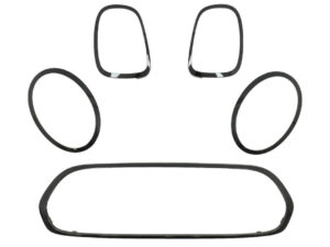 Surround Trim Sæt til Forlygter, Grill og Baglygter Dækninger, der passer til MINI III F55/F56 Hatchback og F57 Cabriolet (2014-og frem) i Piano Sort.