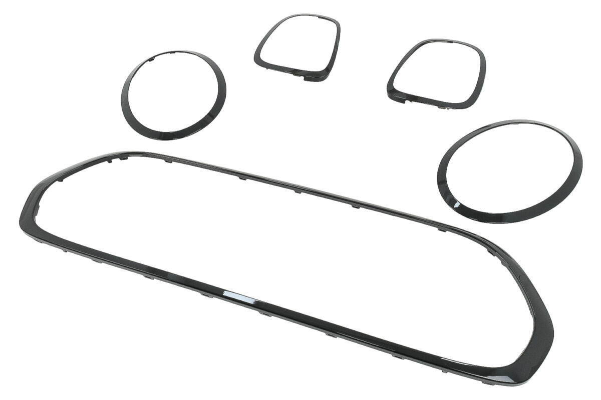 Surround Trim Sæt til Forlygter, Grill og Baglygter Dækninger, der passer til MINI III F55/F56 Hatchback og F57 Cabriolet (2014-og frem) i Piano Sort. - Billede 2
