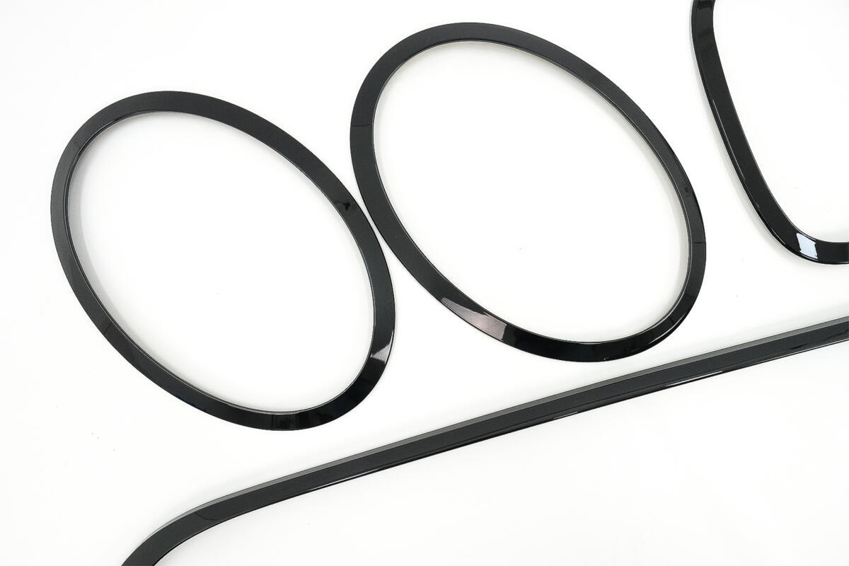 Surround Trim Sæt til Forlygter, Grill og Baglygter Dækninger, der passer til MINI III F55/F56 Hatchback og F57 Cabriolet (2014-og frem) i Piano Sort. - Billede 3