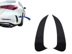 Bageste kofanger sidefinner flapper egnet til Mercedes C Class W206 Sport Line (2021-nu) i klaversort.