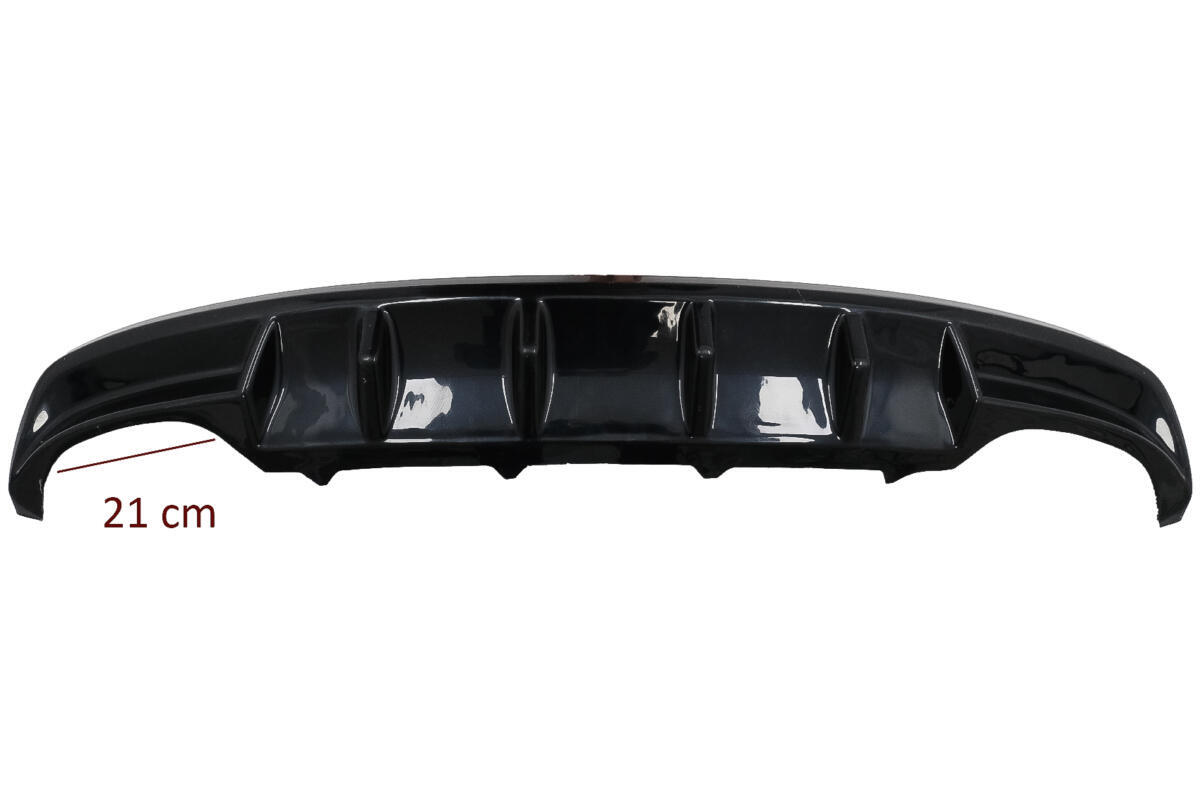 Bageste kofanger valance luftdiffuser egnet til Skoda Octavia III 5E Sedan Wagon (2013-2019) i piano sort. - Billede 3