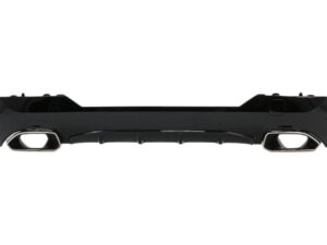 Bageste kofanger valance diffuser med udstødningsrør, der passer til BMW 4 Series G22 G23 M Sport (2020-og frem) M440i design i krom.