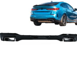 Bageste kofanger valance diffuser med krom udstødningsspidser, der passer til BMW 2 Series F44 Gran Coupé (2020-og frem) M235I design.