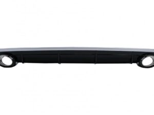 Bageste kofanger valance diffuser med dobbelt udgang, egnet til Audi Q7 SUV 4M (2015-2019) standard kofanger.