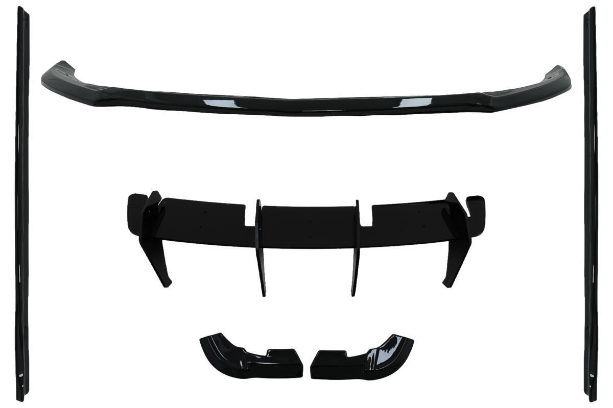 Aero Body Kit egnet til Mercedes A-Class W176 Sport Line (2015-2018) Piano Black