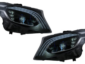 Fuldt LED-forlygter egnet til Mercedes V-Class W447 (2016-2020) Sorte