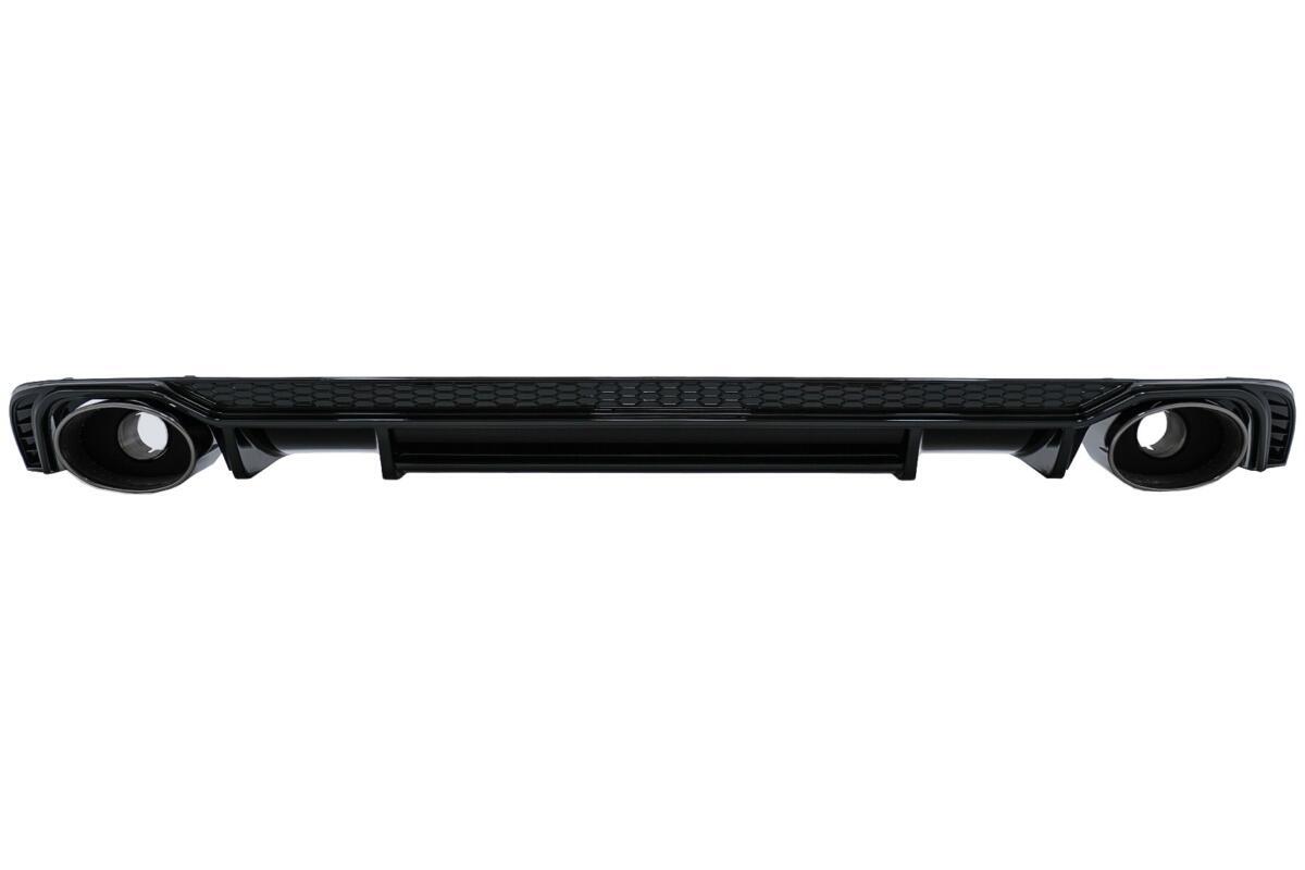 Bageste kofanger valance diffuser udstødningsmuffler tips egnet til Audi A4 B9 8W (2016-2018) Sedan Avant til S Line kofanger