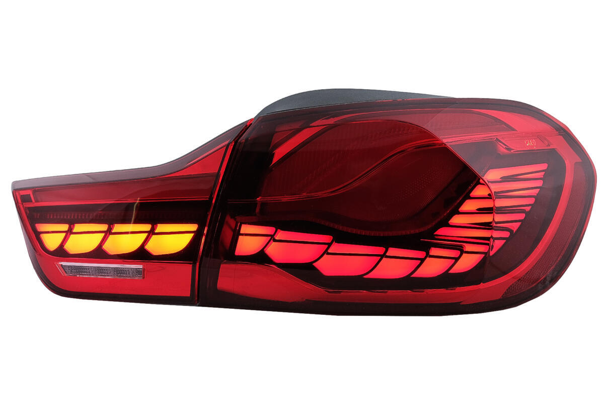 OLED baglygter velegnet til BMW 4 Series F32 F33 F36 M4 F82 F83 (2013-03.2019) Røde med dynamisk sekventiel blinklys. - Billede 2