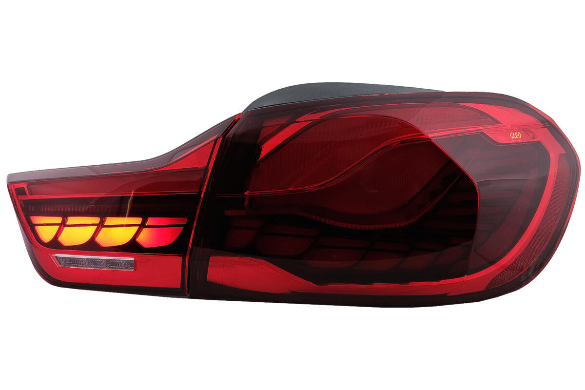 OLED baglygter velegnet til BMW 4 Series F32 F33 F36 M4 F82 F83 (2013-03.2019) Røde med dynamisk sekventiel blinklys. - Billede 3