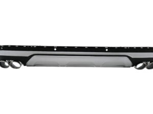 Bageste kofanger valance diffuser med dobbelt udgang og udstødningsmuffler tips, egnet til Audi Q7 SUV 4M Facelift (2020-op) SQ7 design.