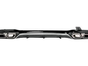 Bagdiffuser med kromudstødningsspidser, der passer til Mercedes E-Class W213 Sport Line (2016-2019) E63 Design