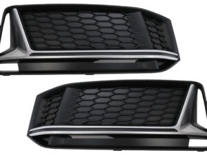 Bumper nederste gitter sidegitter egnet til Audi A4 B9 Sedan Avant S-Line (2016-2018) RS4 Design Silver Edition