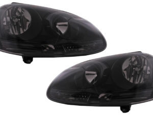 Skræddersyede forlygter til VW Golf 5 V (10.2003-2009) Jetta (2005-2010) - All Black