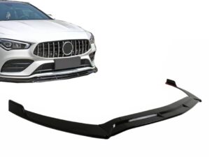 Frontspoilerlæbe til Mercedes CLA X118 C118 Sport Line CLA35 (2019-2023) i piano sort.