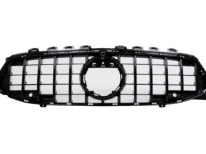 Frontgrill egnet til Mercedes CLA X118 C118 (2019-05.2023) med piano sorte striber i GT-R Panamericana design.
