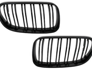 Front Kidney Gitter egnet til BMW 3 Series E92 E93 Coupe Cabriolet LCI (2010-2015) Dobbelt Stribe Klaver Sort