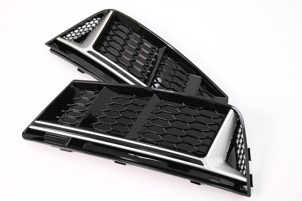 Bumper Nederste Gitter Dæksler Sidegitter egnede til Audi A4 B9 Sedan Avant (2016-2018) RS4 Design Sølv Edition - Billede 3