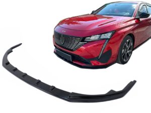 Front Bumper Lip Extension Spoiler egnet til Peugeot 308 Mk3 (2021-nu) Piano Sort