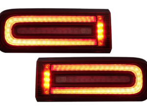LED baglygter lysbar egnet til Mercedes G-Class W463 Facelift (2018-2022) dynamiske sekventielle blinklys røgfarvet rød
