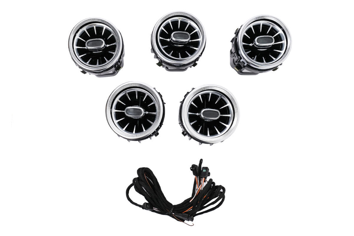 Front Side AC Vent Gitter i 3 farver, der passer til Mercedes C-Class W205 GLC SUV X253 W253 (2014-2018)