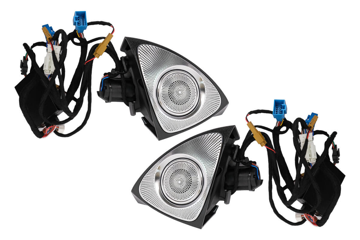 Frontdørs LED rotary tweeters 64 farver, der passer til Mercedes C-Class W205 C205 S205 (2014-2018)