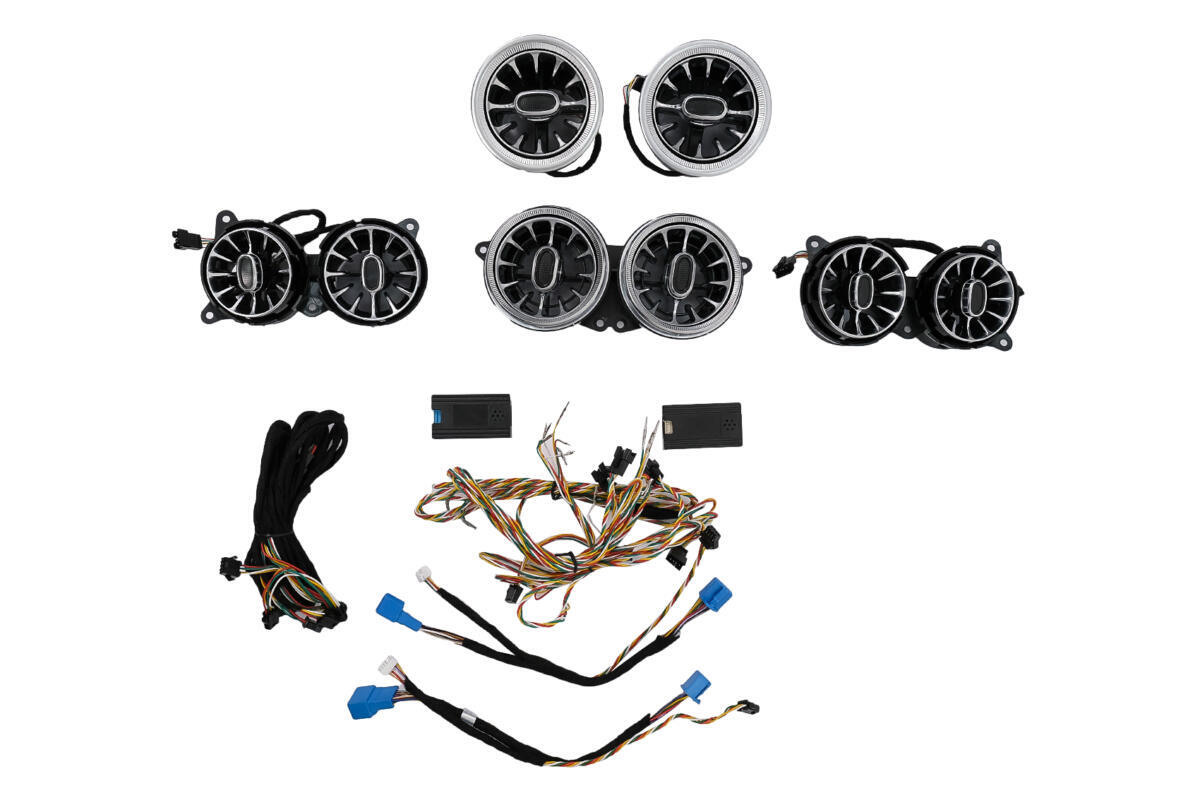 AC Vent Gitter SÆT Front og Bag Side 64 farver egnet til Mercedes S-Klasse W222 (2013-2020)