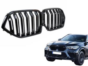 Central nyregrill egnet til BMW X6 G06 (2019–) Dobbeltstribe M-design i pianoblack