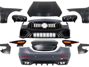 Opgraderingsbodykit egnet til Mercedes C-Class W205 Facelift (2018-2022) konvertering til C-Class W206 C63 design