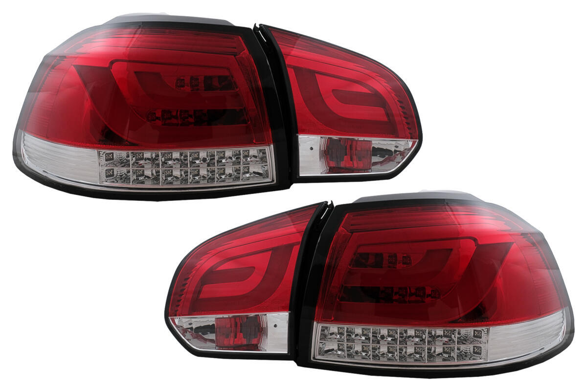 LED baglygter velegnet til VW Golf 6 VI (2008-2013) Rød Klar - Billede 2
