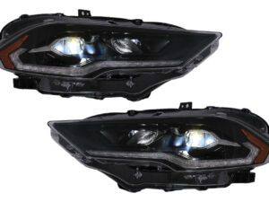 LED-forlygter velegnet til Ford Mustang VI Facelift (2018-2023) med sorte dynamiske blinklys