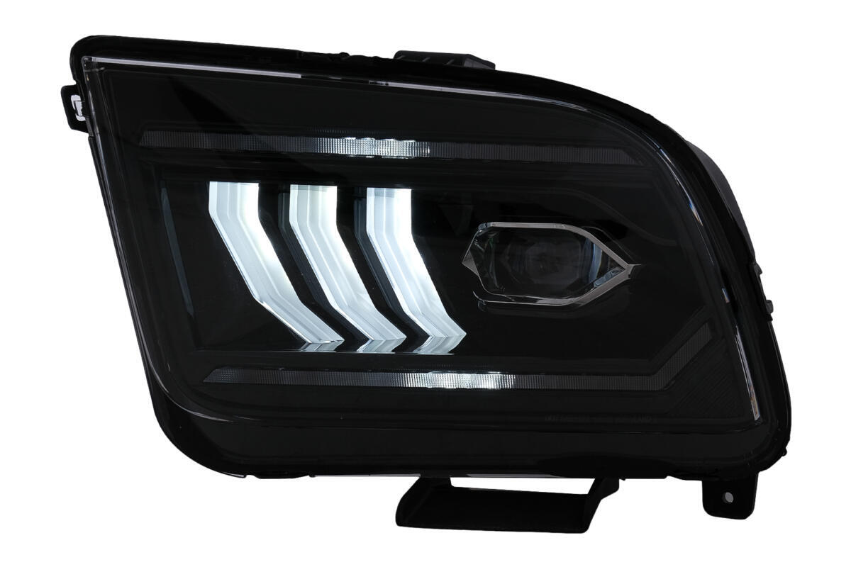 LED-forlygter velegnet til Ford Mustang V Pre-Facelift (2005-2009) Sorte dynamiske sekventielle blinklys - Billede 3
