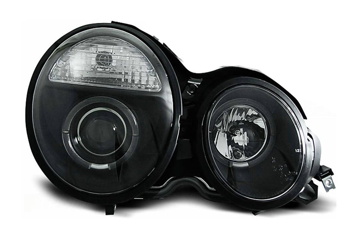 Angel Eyes forlygter til Mercedes E-Class W210 S210 (1995-05.1999) Sorte - Billede 2