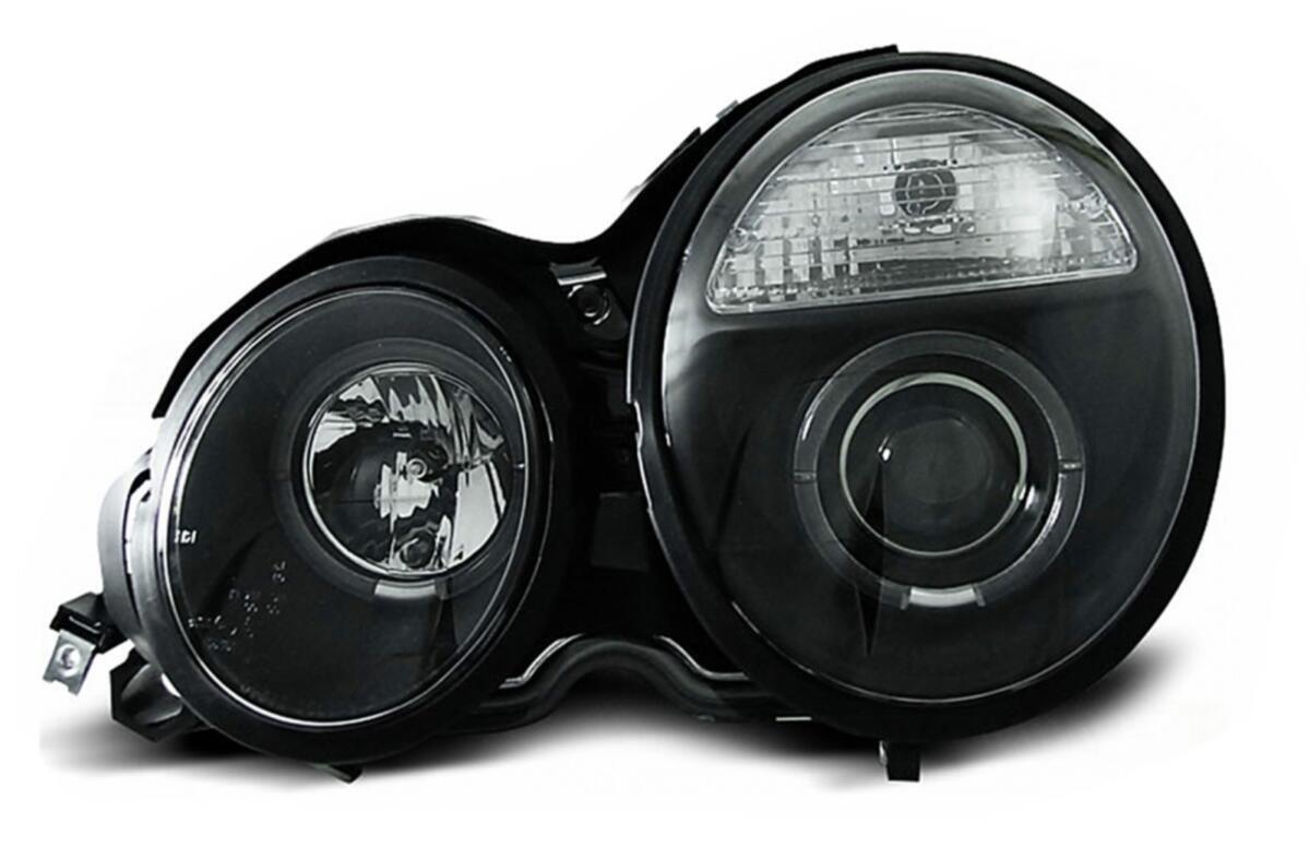 Angel Eyes forlygter til Mercedes E-Class W210 S210 (1995-05.1999) Sorte - Billede 3
