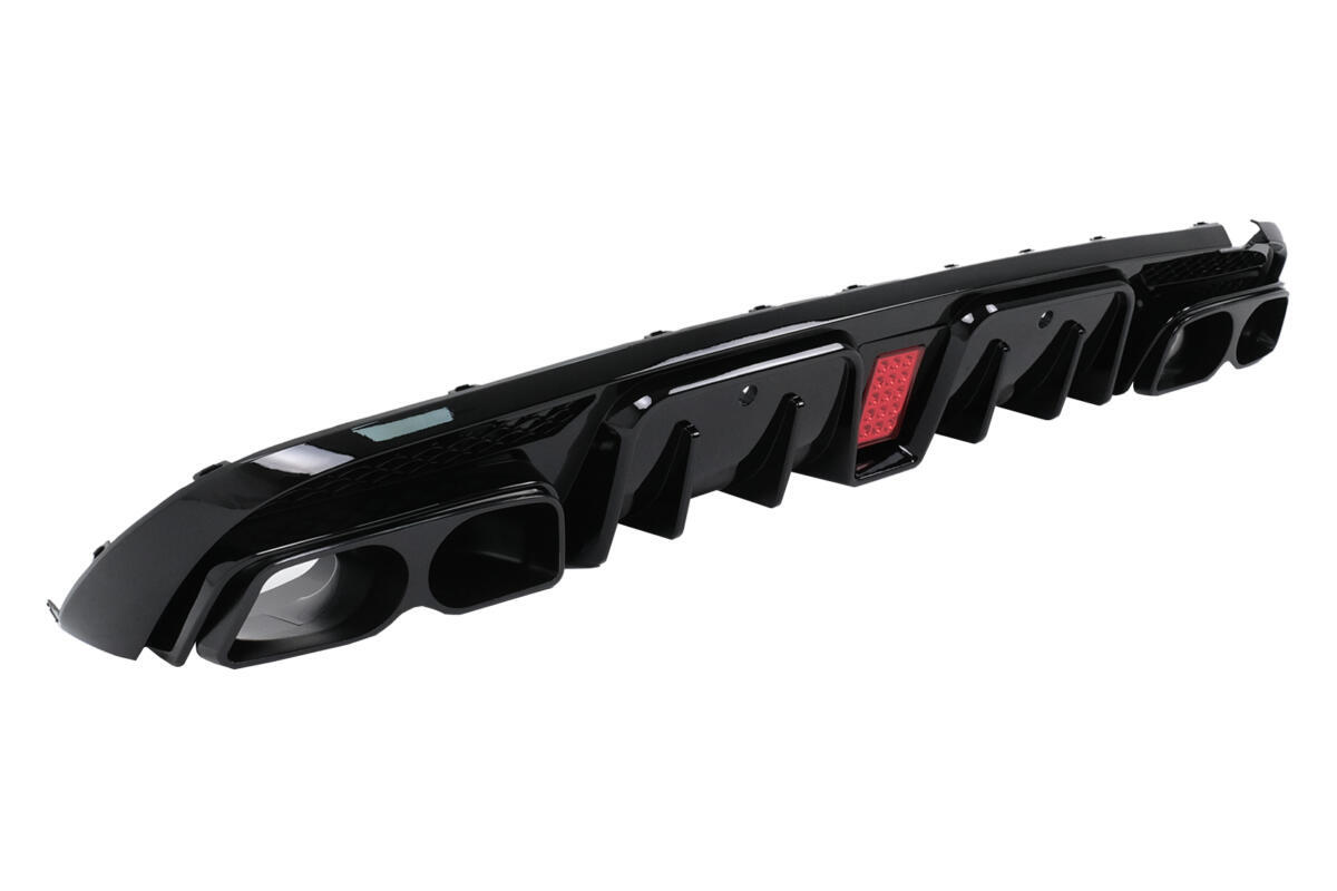 Bageste kofanger diffuser egnet til Mercedes C-Class W205 S205 (2014-2020) kun til Sport Line. - Billede 2